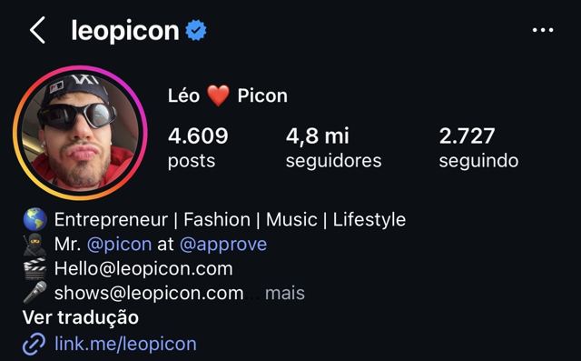 Instagram profile: Léo Picon